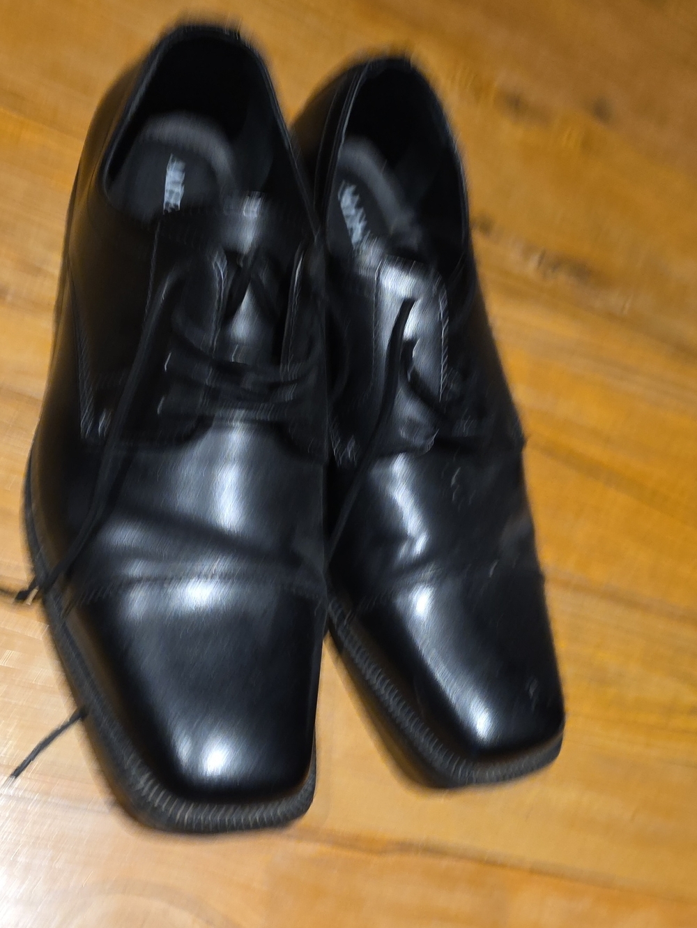 Alfani Black Leather Lace-Up Oxfords